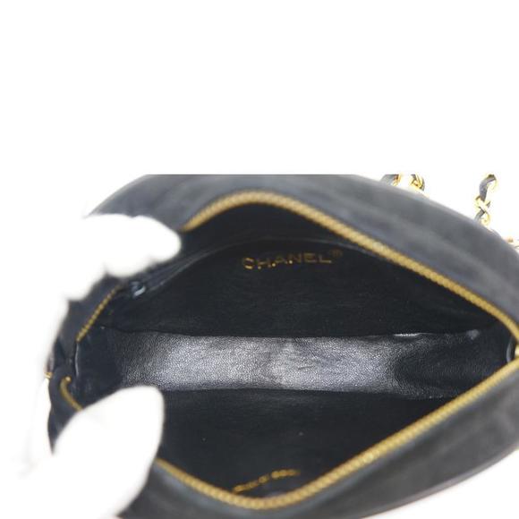 Chanel Suede Fringe Pouch Chain Bag Black - Picture 5 of 5